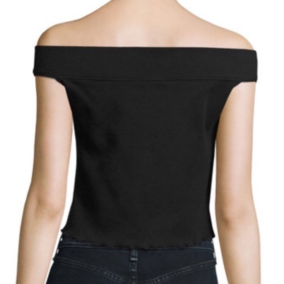 Rag & Bone Thermal Off-The-Shoulder Crop Top - Picture 2 of 2